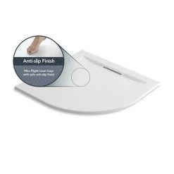 Mira Flight Level Safe 1200 x 900mm RH Anti-Slip White Offset Quadrant Shower Tray -Shower Enclosures Shop Mira Flight Quad Antislip D1 460 2