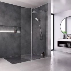Mira Flight Level Slate Effect Rectangular Shower Tray -Shower Enclosures Shop Mira Flight Rect Slate D2 460