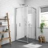 Newark 800 x 800mm Corner Entry Shower Enclosure + Slate Effect Tray -Shower Enclosures Shop N8CST p