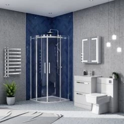 Nova Frameless Quadrant Shower Enclosure -Shower Enclosures Shop NFQE n d2 460