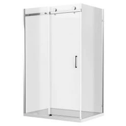 Nova Frameless 1600 x 700 Sliding Door Shower Enclosure -Shower Enclosures Shop NV167SE d1 460
