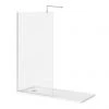 Nova 1700 x 700 Bath Replacement Wet Room (1000mm Chrome Screen w. Tray) -Shower Enclosures Shop NV17BRWR p