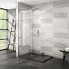 Nova 1200 x 800 Wet Room (700mm Screen + Slate Effect Tray) -Shower Enclosures Shop NVPK6 p1