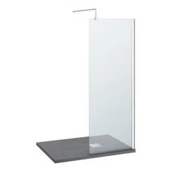 Nova 1200 x 900 Wet Room (700mm Screen + Slate Effect Tray) -Shower Enclosures Shop NVPK7 detail1 460