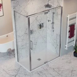 Crosswater Optix 10 Polished Stainless Steel Side Panel for Pivot Door with Inline 7 Crosswater Optix 10 Polished Stainless Steel Side Panel for Pivot Door with Inline -Shower Enclosures Shop OXPDSPSC0800 D2 460