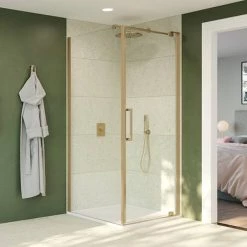 Crosswater Optix 10 Brushed Brass Side Panel for Pivot Door -Shower Enclosures Shop OXWPSPFC0800 D1 460