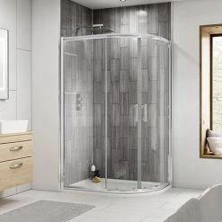 Shower Enclosures Shop 9 Pacific RH Offset Quadrant Shower Enclosure inc. Tray