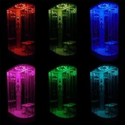 Insignia Platinum 1100 x 700mm Shower Cabin Black Frame -Shower Enclosures Shop PL11 OBF CG d4 460