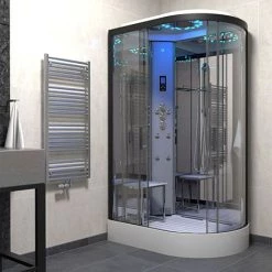 Insignia Platinum 1200 x 800mm Steam Shower Black Frame (3rd Generation)