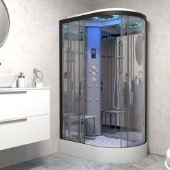 Insignia Platinum 1200 x 800mm Non-Steam Shower Cabin Black Frame