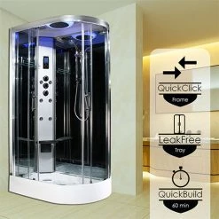 Insignia Premium 1100 x 700mm Shower Cabin Chrome Frame