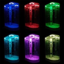 Insignia Premium 1200 x 800mm Non-Steam Shower Cabin Black Frame -Shower Enclosures Shop PR12L OBF CG D5 460