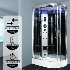 Insignia Premium 1200 x 800mm Steam Shower Chrome Frame