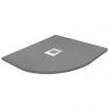 Imperia 900 x 900mm Graphite Slate Effect Quadrant Shower Tray + Chrome Waste -Shower Enclosures Shop Quad Imperia Grey P1