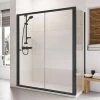 Roman Haven6 Matt Black 6mm Sliding Shower Door Enclosure - 1000 x 800mm 1 Roman Haven6 Matt Black 6mm Sliding Shower Door Enclosure - 1000 x 800mm -Shower Enclosures Shop RM10SMB m 2
