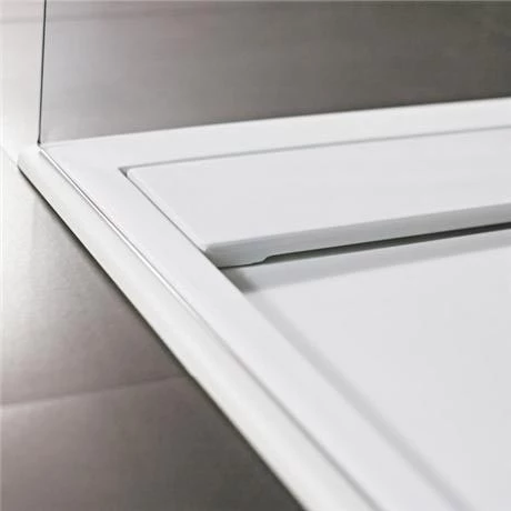 Roman - Infinity 40mm Low Profile Stone Rectangular Shower Tray - Gloss White - Various Size Options 4 Roman - Infinity 40mm Low Profile Stone Rectangular Shower Tray - Gloss White - Various Size Options - Image 2