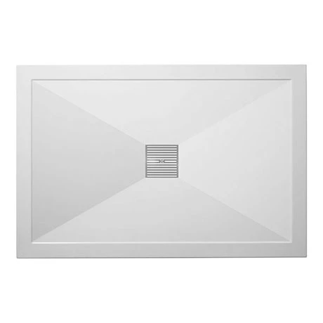 Crosswater Rectangular Low Profile Stone Resin Shower Tray & Waste - Various Size Options 3 Crosswater Rectangular Low Profile Stone Resin Shower Tray & Waste - Various Size Options