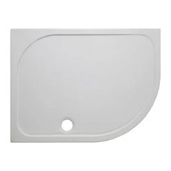 Crosswater Offset Quadrant 45mm Low Level Stone Resin Shower Tray with Waste - Right Hand - Various Size Options