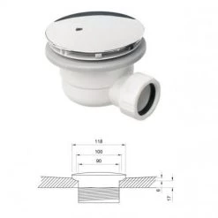 Crosswater Offset Quadrant 45mm Low Level Stone Resin Shower Tray with Waste - Left Hand - Various Size Options -Shower Enclosures Shop STHFW6190 L 460 1