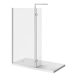 Nova 1700 x 800 Wet Room (1000mm Screen, Return Panel + Tray)