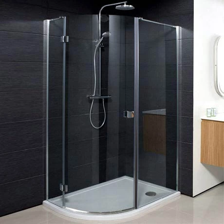 Crosswater Design Offset Quadrant Single Hinged Door Shower Enclosure - Various Size Options 3 Crosswater Design Offset Quadrant Single Hinged Door Shower Enclosure - Various Size Options