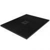 Imperia 800 x 800mm Black Slate Effect Square Shower Tray + Black Waste -Shower Enclosures Shop Square Imperia Black BlackWaste P