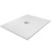 Imperia 900 x 900mm White Slate Effect Square Shower Tray + Chrome Waste -Shower Enclosures Shop Square Imperia White P1 1