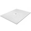 Imperia 800 x 800mm White Slate Effect Square Shower Tray + White Waste -Shower Enclosures Shop Square Imperia White WhiteWaste P1 1