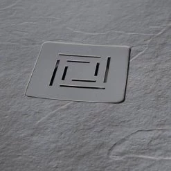 Merlyn Truestone Square Shower Tray - Fossil Grey - 900 x 900mm -Shower Enclosures Shop T108RTF D3NN 460