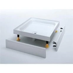 Coram Rectangular Shower Tray with Upstands & Waste - Various Size Options -Shower Enclosures Shop TRAY VIEW2 375