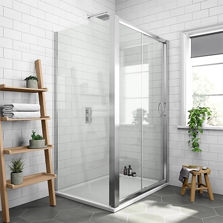 Newark 1000 x 800mm Sliding Door Shower Enclosure + Pearlstone Tray 3 Newark 1000 x 800mm Sliding Door Shower Enclosure + Pearlstone Tray
