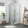 Newark 800 x 800mm Bi-Folding Shower Enclosure + Pearlstone Tray -Shower Enclosures Shop V800BFE p