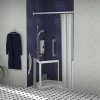 Milton White LH Front Access Half Height Bi-Fold Shower Door -Shower Enclosures Shop VP16LH WHT 1000 P
