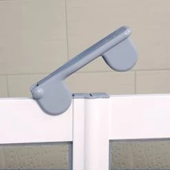 Milton White RH Front Access Half Height Bi-Fold Door Hinged from Wall & Fixed Panel -Shower Enclosures Shop VP3LH WHT D2 460 7