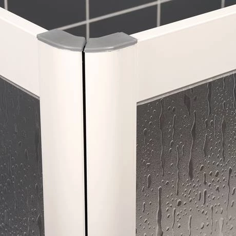 Milton White LH Corner Access Half Height Bi-Fold & Tri-Fold Shower Doors 6 Milton White LH Corner Access Half Height Bi-Fold & Tri-Fold Shower Doors - Image 4