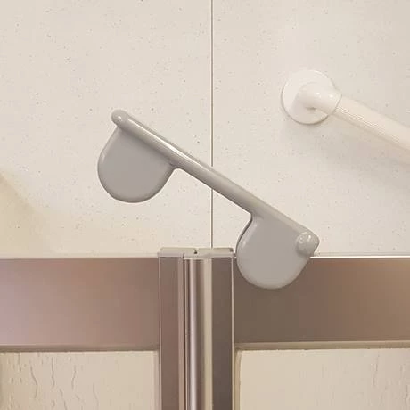 Milton Silver Front Access Half Height Twin Bi-Fold Inline Shower Doors - Left Hand 5 Milton Silver Front Access Half Height Twin Bi-Fold Inline Shower Doors - Left Hand - Image 3