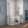 Milton White RH Corner Access Half Height Twin Bi-Fold Shower Doors 2 Milton White RH Corner Access Half Height Twin Bi-Fold Shower Doors -Shower Enclosures Shop VP3RH WHT P
