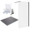 Arezzo 1200 x 900 Wet Room Pack - Matt Black 1 Arezzo 1200 x 900 Wet Room Pack - Matt Black -Shower Enclosures Shop WRP129B np