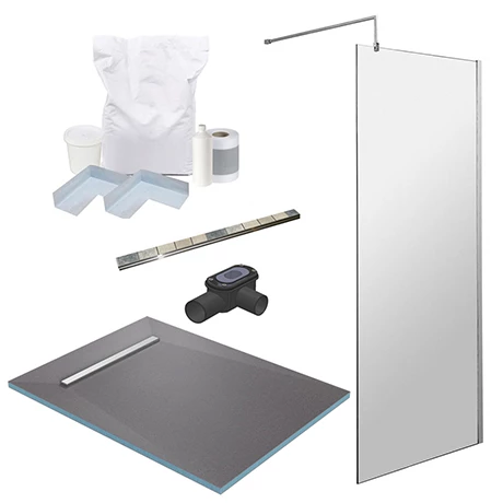 1400 x 900 Wet Room Pack with 600mm Linear Waste 3 1400 x 900 Wet Room Pack with 600mm Linear Waste