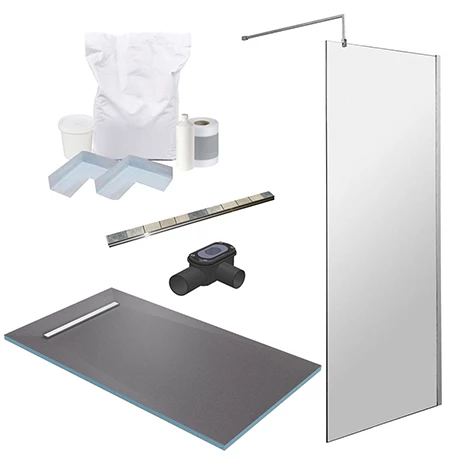 1600 x 900 Wet Room Pack with 600mm Linear Waste 3 1600 x 900 Wet Room Pack with 600mm Linear Waste