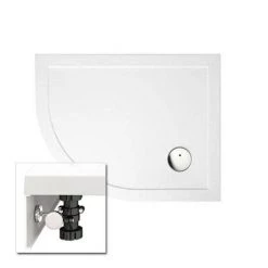 Zamori - 35mm Offset Quadrant Shower Tray with Leg & Panel Set - Left Hand - Various Size Options