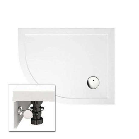 Zamori - 35mm Offset Quadrant Shower Tray with Leg & Panel Set - Left Hand - Various Size Options 3 Zamori - 35mm Offset Quadrant Shower Tray with Leg & Panel Set - Left Hand - Various Size Options