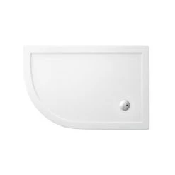 Zamori - 35mm Offset Quadrant Anti-Bacterial Shower Tray - Left Hand